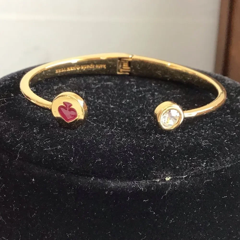 kate spade Gold Tone Bracelet with Pink Spade Accent and Crystal - Picture 3 of 6